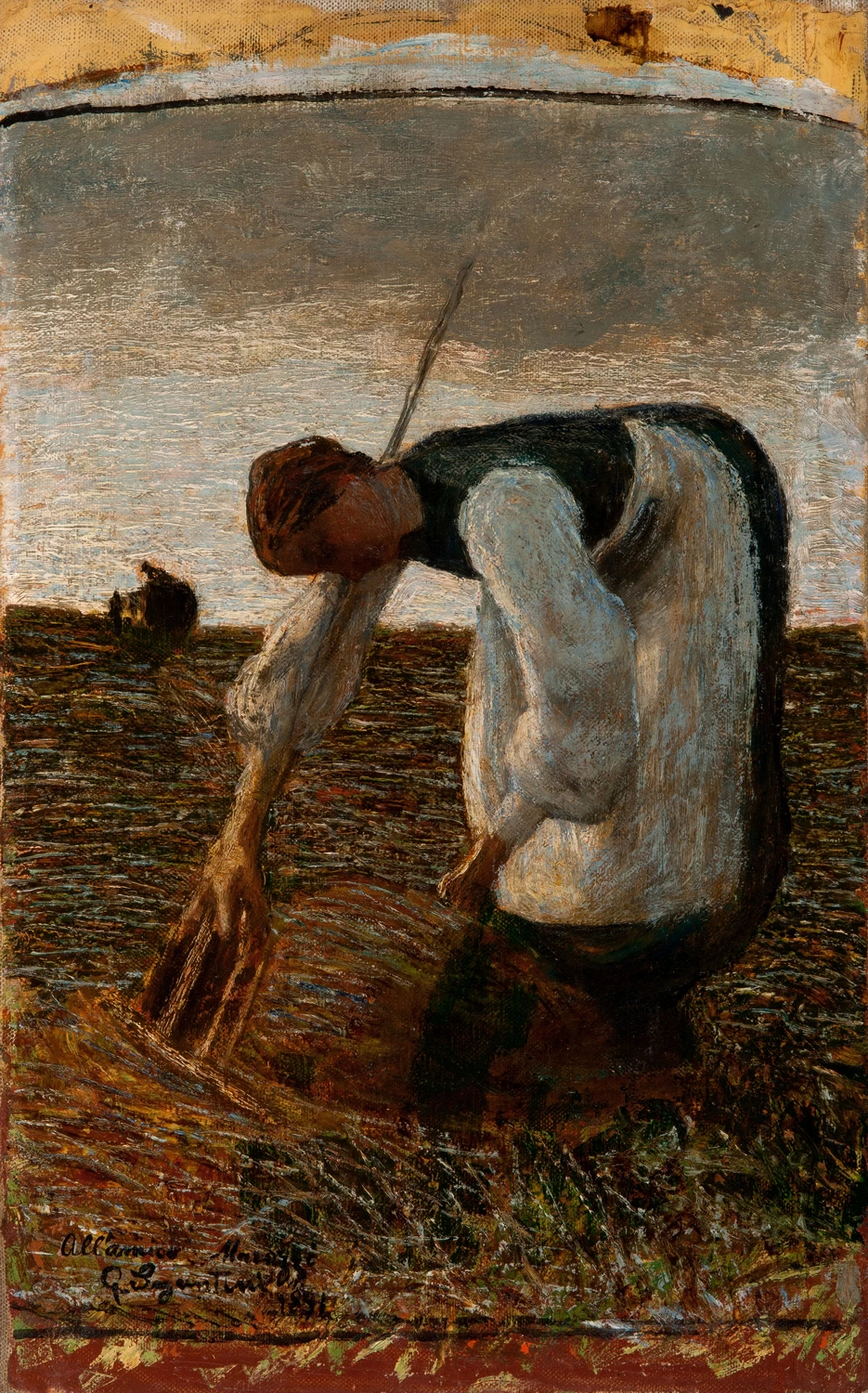 La raccolta del fieno, 1891] - Pinacoteca 'il Divisionismo' Fondazione Cassa di Risparmio di Tortona